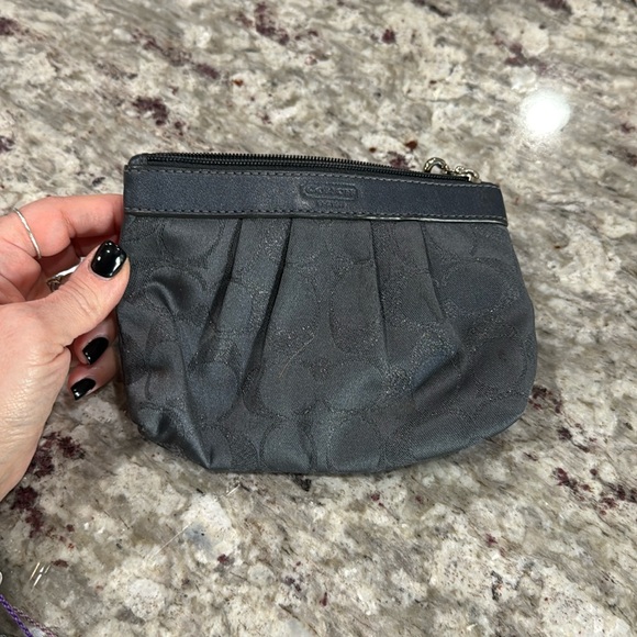 Small Coach Wristlet, dark gray, with the C’s having some sparkle to them - Picture 1 of 4